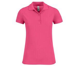 B&C BC409 - Women's Polo Saffron Timeless Fuchsia