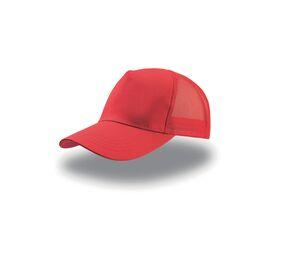 Atlantis AT085 - 5 Panel Cotton Trucker Cap Red