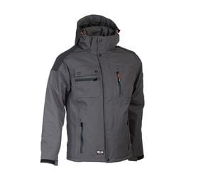 Herock HK145 - Waterproof breathable multi-pocket work jacket Grey / Black