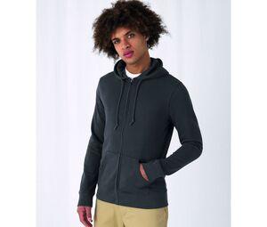 B&C BCU35B - Organic Zipped Hoodie Red