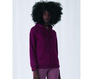 B&C BCW03Q - Zipped Hoodie QUEEN Red