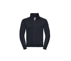 Russell RU267M - Men's large zip sweatshirt French Navy