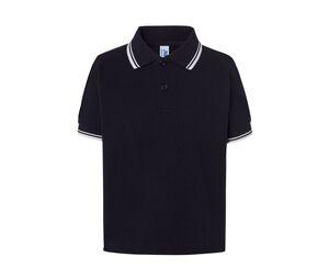 JHK JK205K - Contrasting children's polo shirt Navy / White