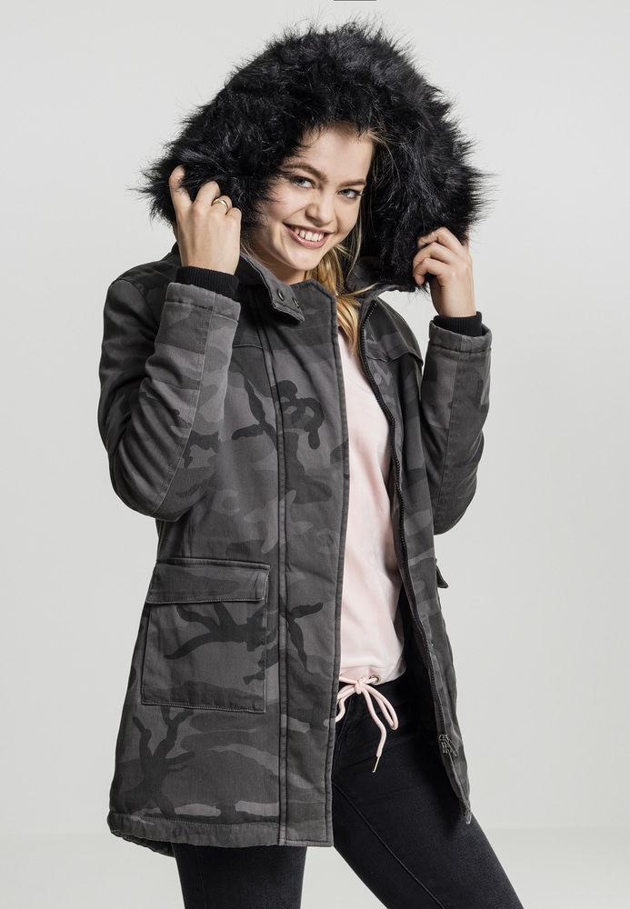 Urban Classics TB1761C - Ladies Overdyed Camo Parka