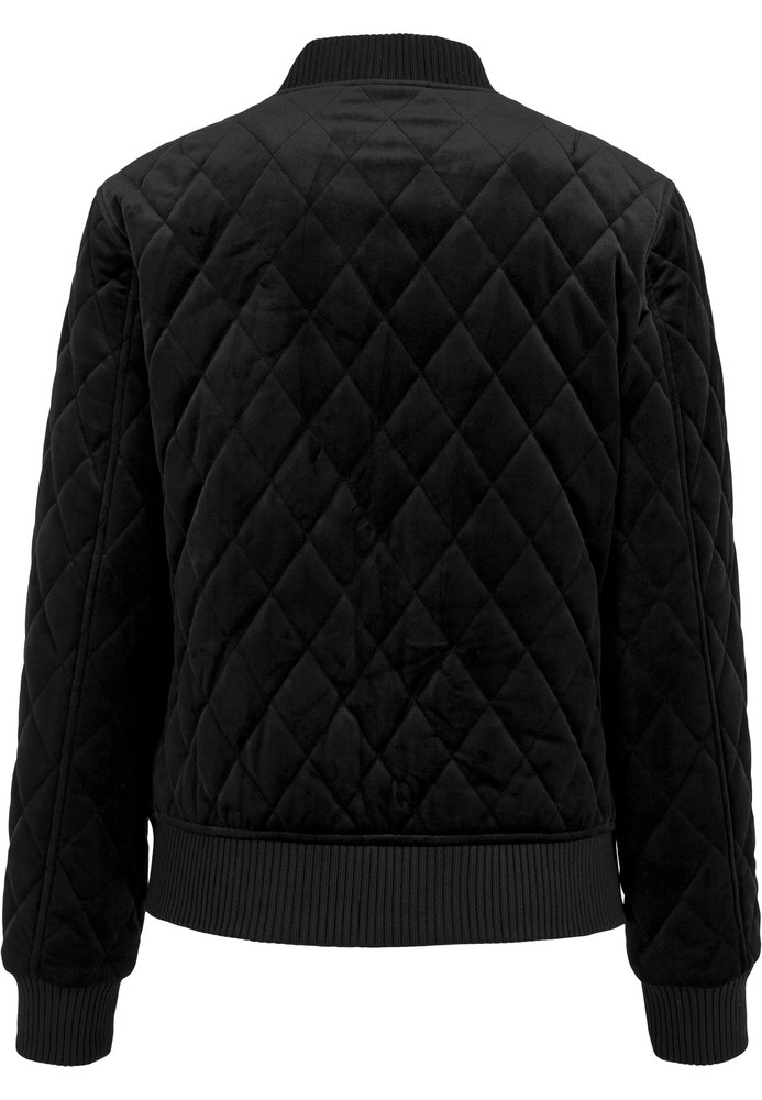 Urban Classics TB1468C - Ladies Diamond Quilt Velvet Jacket