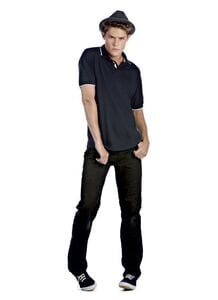 B&C BC430 - Cotton Polo Shirt with Contrasting Collar and Sleeves